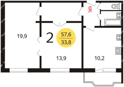 Квартира 59,6 м², 2-комнатная - изображение 5