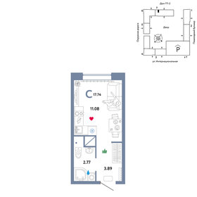 16 м², квартира-студия 2 500 000 ₽ - изображение 113