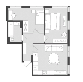 Квартира 66,4 м², студия - изображение 2