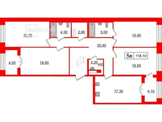 118,1 м², 4-комнатная квартира 37 790 000 ₽ - изображение 51