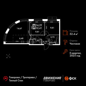 52,5 м², 3-комнатные апартаменты 11 568 520 ₽ - изображение 52