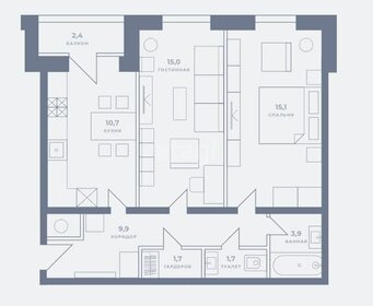 59,1 м², 2-комнатная квартира 5 850 000 ₽ - изображение 75