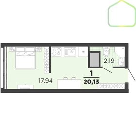 Квартира 20 м², 1-комнатная - изображение 1