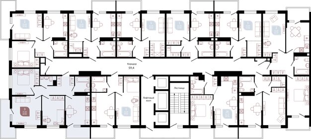 70 м², 3-комнатная квартира 9 500 000 ₽ - изображение 51