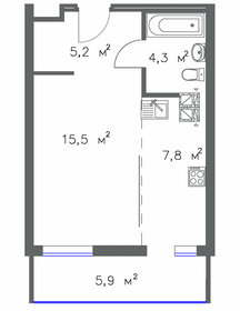 32,8 м², 1-комнатная квартира 3 181 600 ₽ - изображение 14
