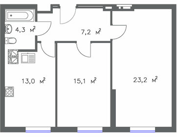 63,5 м², 3-комнатная квартира 4 700 000 ₽ - изображение 64