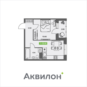 Квартира 32,4 м², 1-комнатная - изображение 1