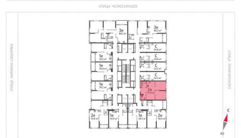 54 м², 3-комнатная квартира 7 300 000 ₽ - изображение 89
