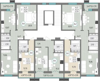 37,8 м², 1-комнатная квартира 4 420 260 ₽ - изображение 21