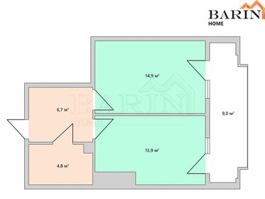 51,5 м², 1-комнатная квартира 15 500 000 ₽ - изображение 54