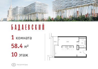 51,2 м², 1-комнатная квартира 68 160 960 ₽ - изображение 64