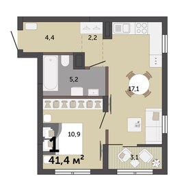 38,9 м², 1-комнатная квартира 6 700 000 ₽ - изображение 78