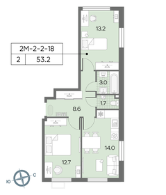 59 м², 2-комнатная квартира 18 500 000 ₽ - изображение 60