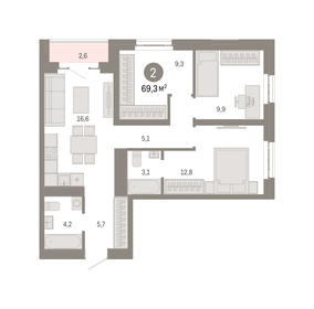 69,3 м², 3-комнатная квартира 22 010 000 ₽ - изображение 32
