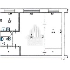 Квартира 45,4 м², 2-комнатная - изображение 3