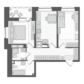 59 м², 2-комнатная квартира 9 600 000 ₽ - изображение 15
