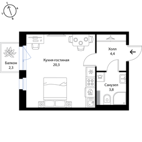 29,1 м², квартира-студия 5 449 091 ₽ - изображение 54