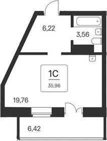 Квартира 36 м², 1-комнатная - изображение 1