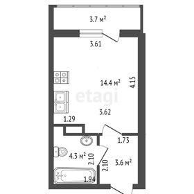 Квартира 22,3 м², студия - изображение 2