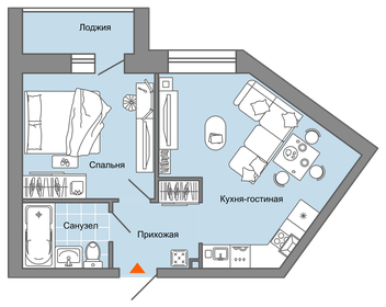 42 м², 2-комнатная квартира 4 889 964 ₽ - изображение 41