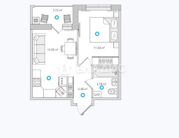 Квартира 37,3 м², 1-комнатная - изображение 1