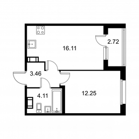 Квартира 37,3 м², 1-комнатная - изображение 1