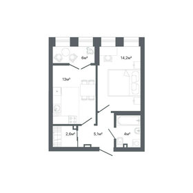 Квартира 42,8 м², 1-комнатная - изображение 2