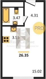 Квартира 26,4 м², 1-комнатная - изображение 1