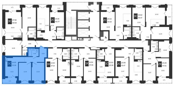 Квартира 55,2 м², 3-комнатная - изображение 2