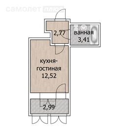 Квартира 20,2 м², студия - изображение 1