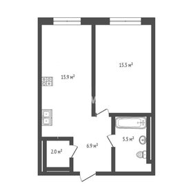 Квартира 55 м², 1-комнатная - изображение 1