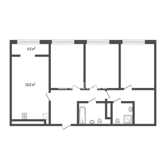 74,8 м², 3-комнатная квартира 11 000 000 ₽ - изображение 1