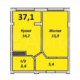 Квартира 37,2 м², 1-комнатная - изображение 4