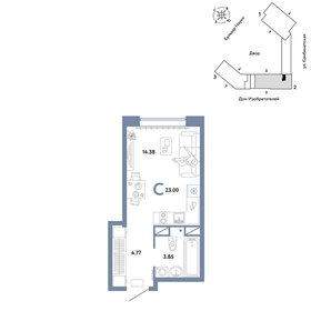 Квартира 23 м², студия - изображение 1