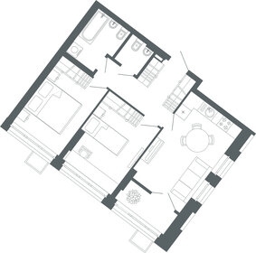 Квартира 61,8 м², 2-комнатная - изображение 1