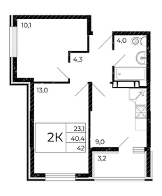 51,6 м², 2-комнатная квартира 9 470 000 ₽ - изображение 65