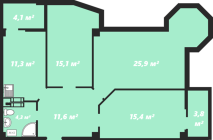 104 м², 3-комнатная квартира 20 372 500 ₽ - изображение 7