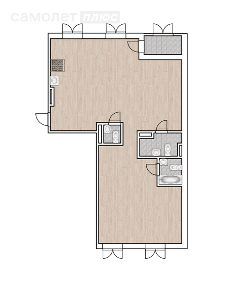 97,5 м², 4-комнатная квартира 15 500 000 ₽ - изображение 1