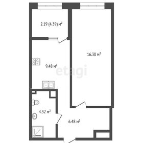 Квартира 36,6 м², 1-комнатная - изображение 1