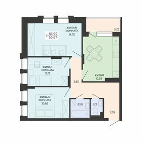 65,9 м², 3-комнатная квартира 8 233 750 ₽ - изображение 54