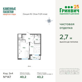 45 м², 1-комнатная квартира 7 100 000 ₽ - изображение 75