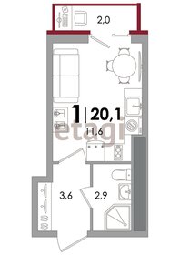 21,3 м², квартира-студия 3 100 000 ₽ - изображение 52