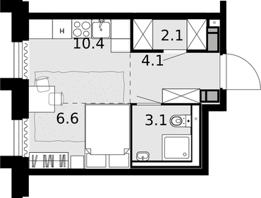 22 м², квартира-студия 7 250 000 ₽ - изображение 47