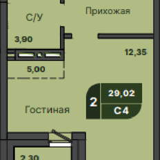 Квартира 29,4 м², студия - изображение 2