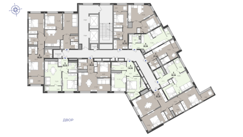 36,8 м², 1-комнатная квартира 4 736 560 ₽ - изображение 35