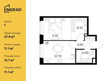 Квартира 37,9 м², 1-комнатная - изображение 1