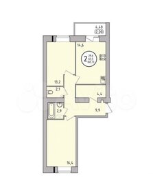 62 м², 2-комнатная квартира 5 300 000 ₽ - изображение 46