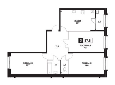 98,7 м², 3-комнатная квартира 7 994 700 ₽ - изображение 27