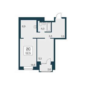 Квартира 52,5 м², 2-комнатная - изображение 1