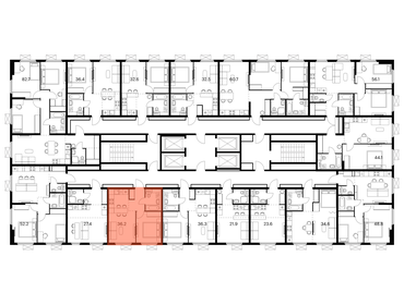 34,5 м², 1-комнатная квартира 7 980 000 ₽ - изображение 76